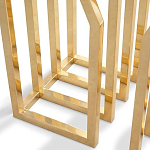 Консоль с чёрной столешницей и золотым фигурным основанием Cosmo варинант исполнения - 1 | Loft Concept в Екатеринбурге