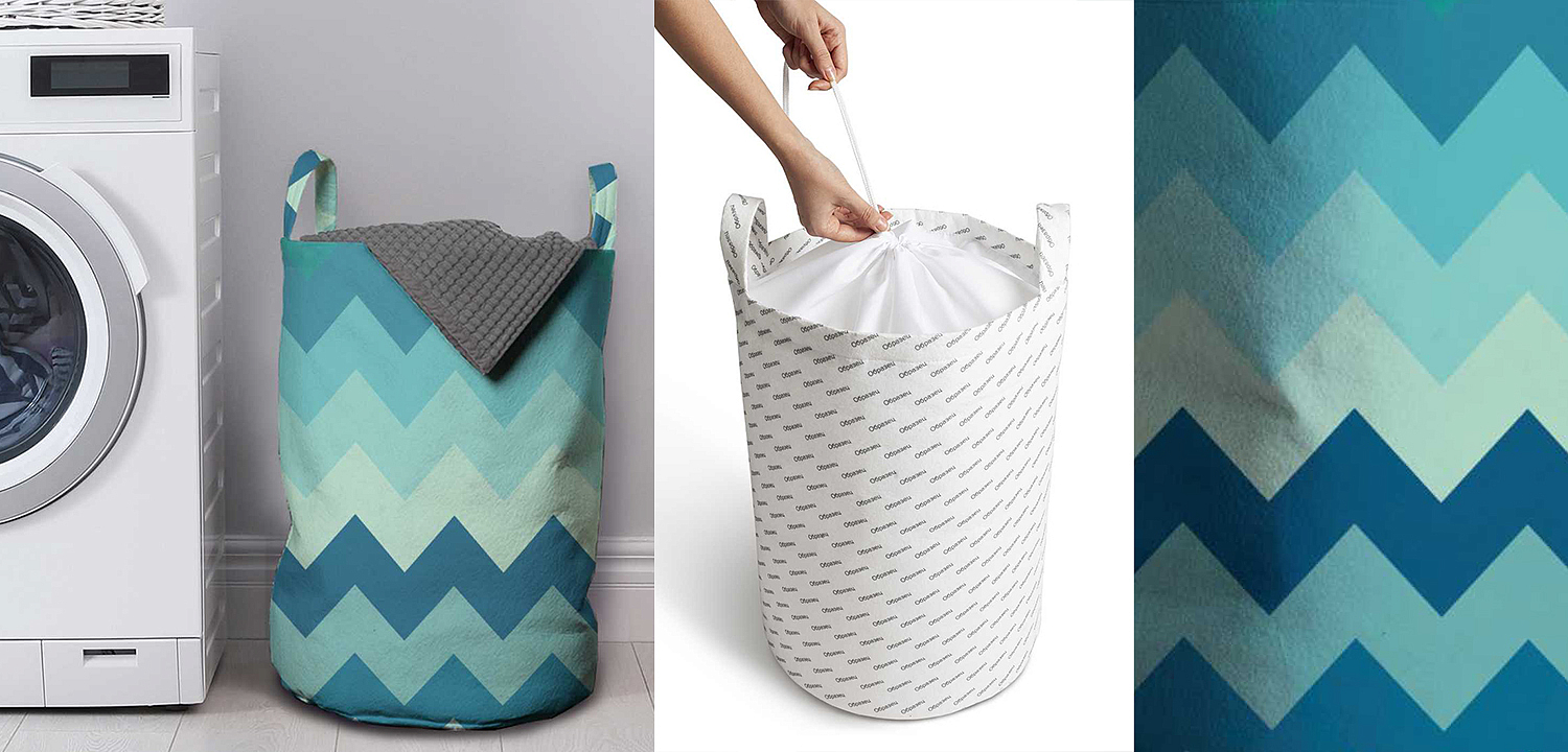 Корзина Blue Chevron Basket Корзина Blue Chevron Basket - Loft-Concept в Екатеринбурге