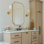 Зеркало в золотой деревянной раме Riviera варинант исполнения - 4 | Loft Concept в Екатеринбурге