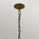 Люстра бронзового цвета с 6-ю лампами и подвесками из оптического стекла в классическом стиле Feiss варинант исполнения - 4 | Loft Concept в Екатеринбурге