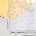 Бра цвета латунь с прозрачным цилиндрическим плафоном из пузырчатого стекла Kichler варинант исполнения - 5 | Loft Concept в Екатеринбурге