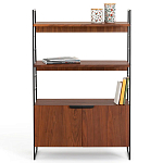 Стеллаж из стали и орехового дерева Derek Wood Rack варинант исполнения - 2 | Loft Concept в Екатеринбурге