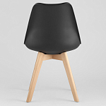 Стул с основой из пластика и мягким сиденьем Arvika Black варинант исполнения - 4 | Loft Concept в Екатеринбурге