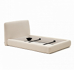 Кровать со съемным бежевым чехлом из ткани букле White Boucle Collection варинант исполнения - 2 | Loft Concept в Екатеринбурге