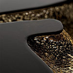 Дизайнерский журнальный стол круглый с декоративным расколом в центре стола Flaming варинант исполнения - 1 | Loft Concept в Екатеринбурге