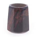 Подсвечник из натурального камня обсидиан со свечой Stone Candlestick варинант исполнения - 1 | Loft Concept в Екатеринбурге