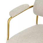 Стул Singer Chair с подлокотниками серый на золотистых ножках варинант исполнения - 6 | Loft Concept в Екатеринбурге