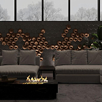 Гипсовая 3D панель с принтографией PM-41 варинант исполнения - 4 | Loft Concept в Екатеринбурге