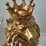 Статуэтка лев с детализированной гривой и изящной короной Lion Crown  варинант исполнения - 6 | Loft Concept в Екатеринбурге