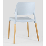 Пластиковый стул на ножках из массива бука Ferret Grey-Blue варинант исполнения - 4 | Loft Concept в Екатеринбурге