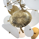 Подвесной светильник с белыми и золотистыми цветами Dahlia Flowers Lamp варинант исполнения - 4 | Loft Concept в Екатеринбурге