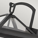 Настенный фонарь черного цвета с прозрачным стеклянным плафоном трапециевидной формы Hinkley варинант исполнения - 2 | Loft Concept в Екатеринбурге