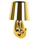 Настольная лампа фигурная золотого цвета с гладким абажуром Высота 16 см Sophia варинант исполнения - 6 | Loft Concept в Екатеринбурге