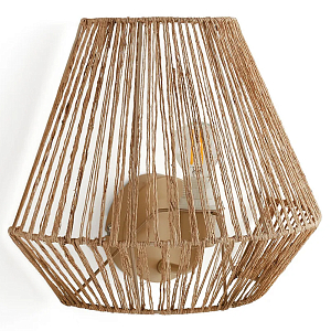 Бра с плетенным из пеньки абажуром Jutti H25 см