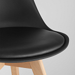 Стул с основой из пластика и мягким сиденьем Arvika Black варинант исполнения - 7 | Loft Concept в Екатеринбурге