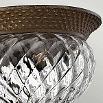 Потолочный светильник с чашеобразным плафоном из толстого волнообразного стекла и широким узорчатым основанием Hinkley варинант исполнения - 10 | Loft Concept в Екатеринбурге