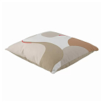 Подушка декоративная хлопковая бежевого цвета с абстрактным принтом Elysian Flow Sand варинант исполнения - 1 | Loft Concept в Екатеринбурге