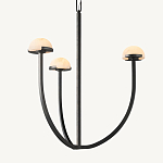 Люстрас 3-мя мраморными плафонами в форме купола Light Warm Light варинант исполнения - 2 | Loft Concept в Екатеринбурге