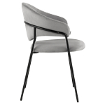 Серый стул с обивкой из искусственной замши Alexis варинант исполнения - 3 | Loft Concept в Екатеринбурге