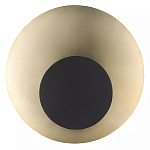 Бра круглое в сочетании золотистого и чёрного цвета Round Sconce Gold and Black варинант исполнения - 1 | Loft Concept в Екатеринбурге