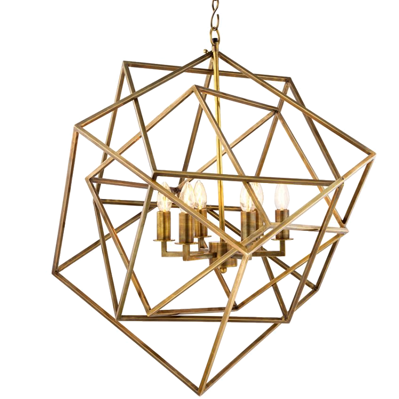 Люстра Lantern Matrix Brass Латунь в Екатеринбурге | Loft Concept 