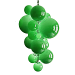 Люстра Grape Balls Зеленое стекло  варинант исполнения - 3 | Loft Concept в Екатеринбурге