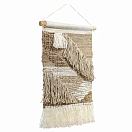 Панно из шерсти и хлопка с узором Beige Calista Cascade варинант исполнения - 1 | Loft Concept в Екатеринбурге