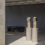 Настольная лампа с основанием из 24 выточенных сферических камней Through Stone варинант исполнения - 4 | Loft Concept в Екатеринбурге