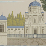 Обои ручная роспись Monuments of Paris Roberts on scenic paper варинант исполнения - 3 | Loft Concept в Екатеринбурге