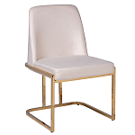 Стул обеденный велюровый кремовый с золотым каркасом Nobility варинант исполнения - 3 | Loft Concept в Екатеринбурге
