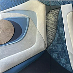 Арт-объект ручной работы Blue Abstraction из 4-х панелей варинант исполнения - 2 | Loft Concept в Екатеринбурге