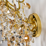 Бра золотого цвета с ветвями и прозрачными хрустальнымих подвесками Droplet Chandelier варинант исполнения - 6 | Loft Concept в Екатеринбурге