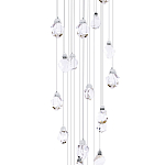 Большая каскадная люстра с хрустальными плафонами хром Esme Crystal Chrome Cascade Chandelier 25 варинант исполнения - 2 | Loft Concept в Екатеринбурге