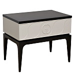 Тумбочка прикроватная с ящиком черно-серого цвета Noble Nightstand варинант исполнения - 1 | Loft Concept в Екатеринбурге