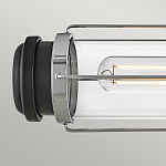 Бра для ванных комнат горизонтальное с 2-мя прозрачным цилиндрическим плафонами на круглом основании Hinkley варинант исполнения - 6 | Loft Concept в Екатеринбурге