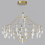 Люстра подвесная из металла с прозрачными подвесками из хрусталя Quasar 93 варинант исполнения - 6 | Loft Concept в Екатеринбурге