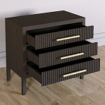 Тумба Primo  с тремя ящиками шпон темный орех варинант исполнения - 3 | Loft Concept в Екатеринбурге