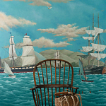 Обои ручная роспись Nantucket Crossing Brandt colourway on scenic paper варинант исполнения - 3 | Loft Concept в Екатеринбурге