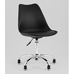 Офисный стул на металлическом основании EGGERY Black пластик варинант исполнения - 1 | Loft Concept в Екатеринбурге