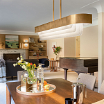 Люстра подвесная прямоугольная цвета латунь Kichler варинант исполнения - 6 | Loft Concept в Екатеринбурге