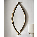 Зеркало овальное в деревянной золотистой раме Oval Gold Lines варинант исполнения - 4 | Loft Concept в Екатеринбурге