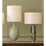 Настольная лампа керамическая с кремовым абажуром Scenic Column варинант исполнения - 6 | Loft Concept в Екатеринбурге