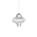 Подвесной светильник с плафоном из фактурного прозрачного стекла Light Ensemble варинант исполнения - 7 | Loft Concept в Екатеринбурге