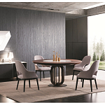 Обеденный стол круглый на чёрном фигурном основании Bosnia dinning table  варинант исполнения - 2 | Loft Concept в Екатеринбурге