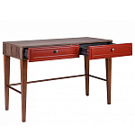 Стол письменный из массива бука с 2-мя ящиками красный Wenge Light варинант исполнения - 3 | Loft Concept в Екатеринбурге