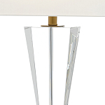 Настольная лампа с прозрачным корпусом и прямоугольным тканевым абажуром Charm and Luxury варинант исполнения - 1 | Loft Concept в Екатеринбурге