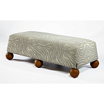 Банкетка Wakonda Gray Zebra с деревянными шариками  варинант исполнения - 1 | Loft Concept в Екатеринбурге