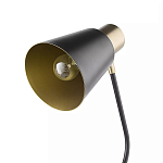 Настольная лампа с наклонным корпусом и подвижным плафоном в сочетании золотистого и чёрного цвета Work Surface Light варинант исполнения - 4 | Loft Concept в Екатеринбурге