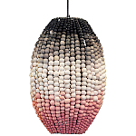 Подвесной светильник вертикальной овальной формы украшенный круглыми бусинами Gradient Oval Pink Pendant Lamp  варинант исполнения - 1 | Loft Concept в Екатеринбурге