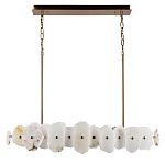 Подвесной светильник с фигурными элементами из белого алебастра Cryptocrystalline Stone варинант исполнения - 1 | Loft Concept в Екатеринбурге